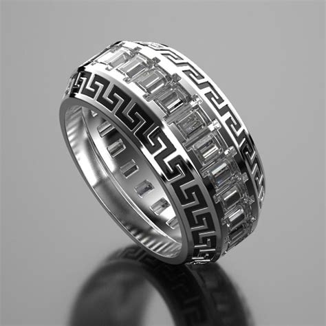 mens silver versace ring|versace men's wedding rings.